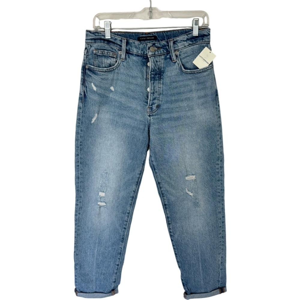 ✅ NWT Lucky Brand Blue High Rise Mlm Jeans Drew Boyfriend size 6/28 A